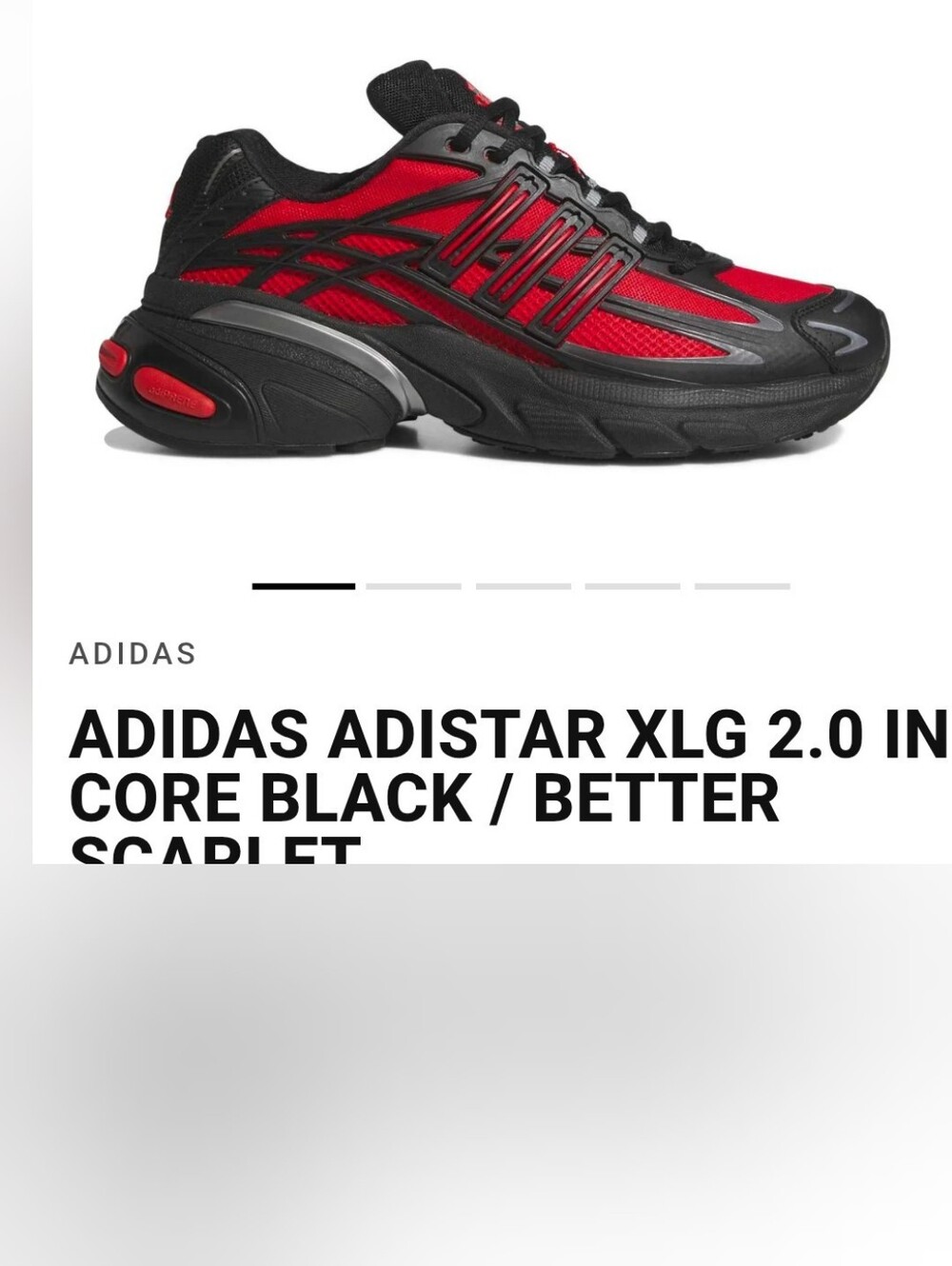 Adidas Men’s Athletic Shoe in Black and Red / SIZE 10M